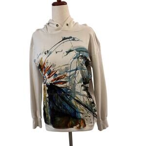 Denim & Supply Ralph Lauren Hoodie Medium RL Boyfriend Native Art Graphic